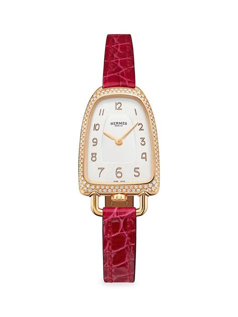 hermes watch rose gold square